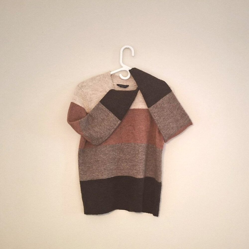 Denver Hayes Color Block Crew Neck Sweater - Casual Style - Size L/G